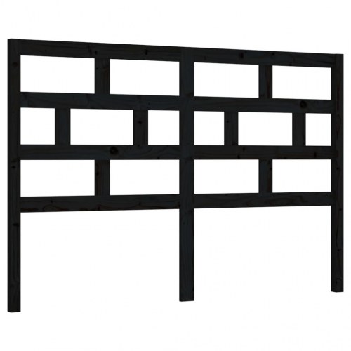 Sengegavl 156 x 4 x 100 cm i massivt fyrretræ - sort