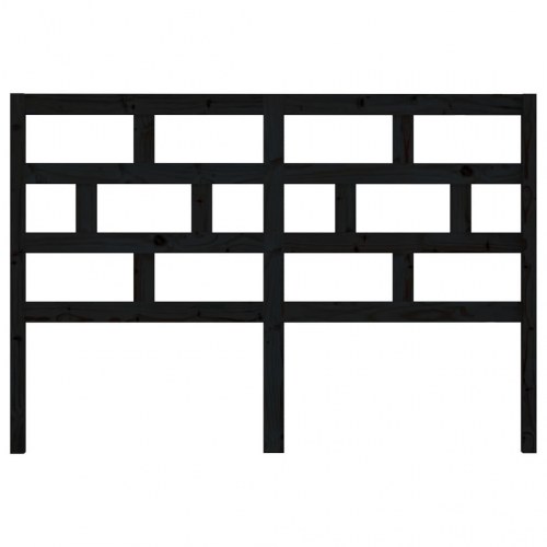 Sengegavl 156 x 4 x 100 cm i massivt fyrretræ - sort