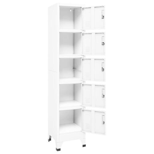 Skab 38x40x180 cm stål hvid