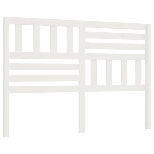 Sengegærde 126x4x100 cm massivt fyrretræ hvid