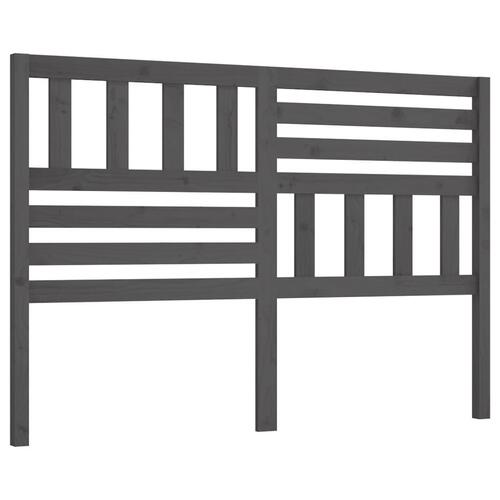 Sengegærde 126x4x100 cm massivt fyrretræ grå
