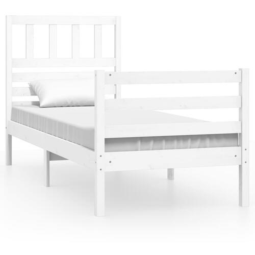 Sengeramme 75x190 cm Small Single massivt træ hvid