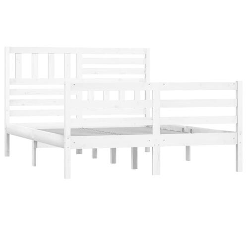 Sengeramme 120x200 cm massivt træ hvid