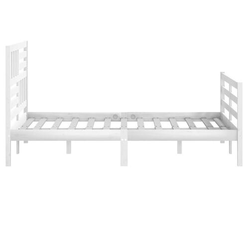 Sengeramme 120x200 cm massivt træ hvid