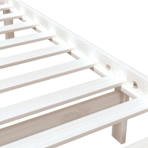 Sengeramme 75x190 cm Small Single massivt træ hvid