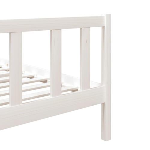 Sengeramme 75x190 cm Small Single massivt træ hvid