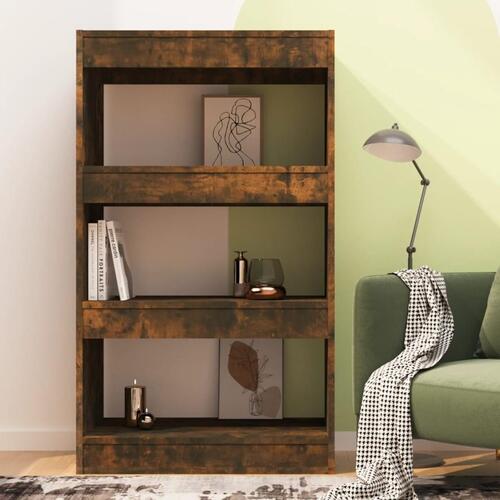Bogreol/rumdeler 60x30x103 cm konstrueret træ røget egetræ