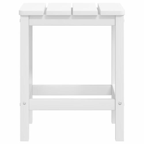 Adirondack-stol med fodskammel og bord HDPE hvid
