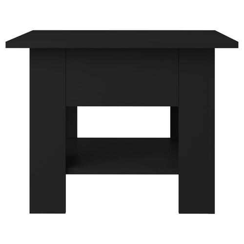 Sofabord 55x55x42 cm konstrueret træ sort