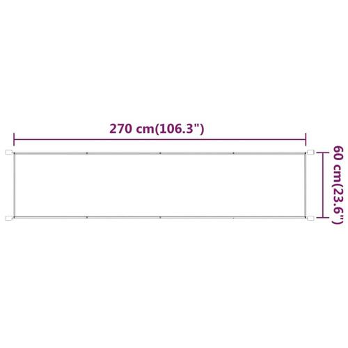 Lodret markise 60x270 cm oxfordstof beige