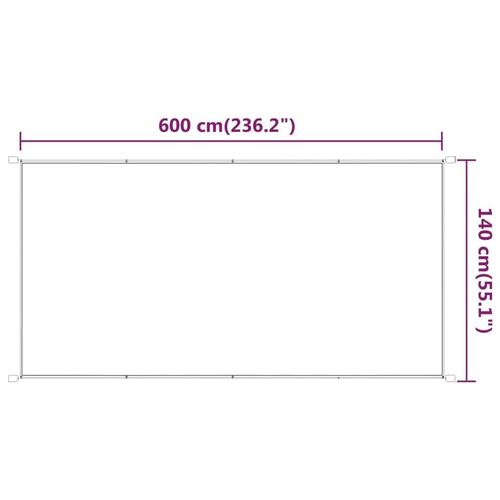 Lodret markise 140x600 cm oxfordstof beige