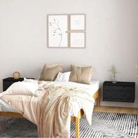 Vægskabe 2 stk. 60x30x35 cm massivt fyrretræ sort