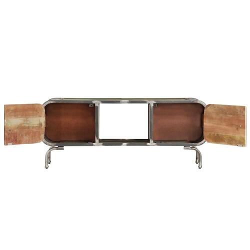 Tv-bord 110x30x42 cm massivt genbrugstræ flerfarvet