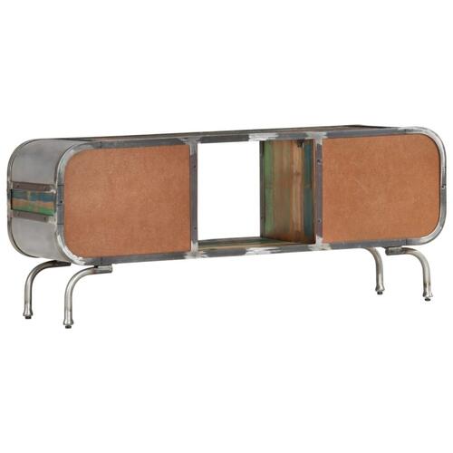 Tv-bord 110x30x42 cm massivt genbrugstræ flerfarvet