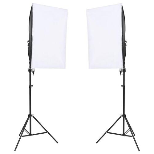 Fotostudiesæt med lampesæt og baggrund