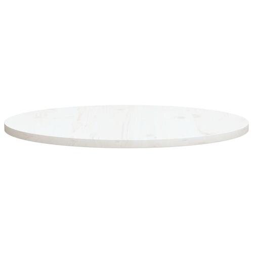 Bordplade hvid Ø50x2,5 cm massivt fyrretræ