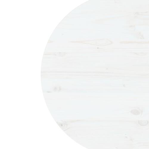 Bordplade hvid Ø50x2,5 cm massivt fyrretræ