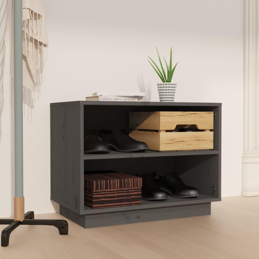 Skoreol 60x34x45 cm massivt fyrretræ grå
