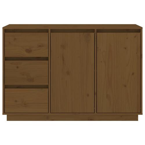 Skænk 111x34x75 cm massivt fyrretræ gyldenbrun