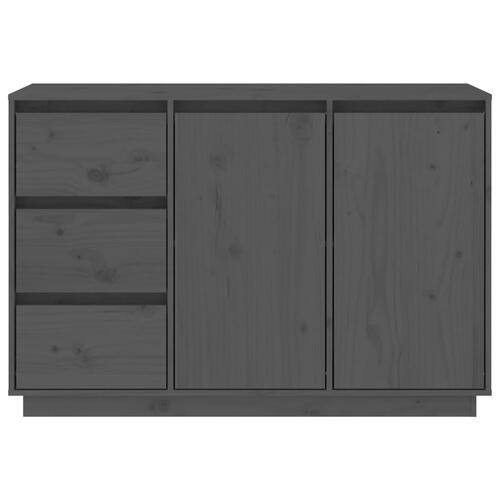 Skænk 111x34x75 cm massivt fyrretræ grå
