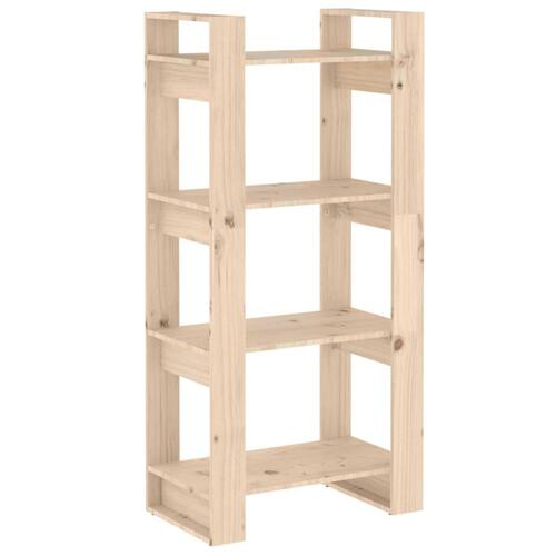 Bogreol/rumdeler 60x35x125 cm massivt træ