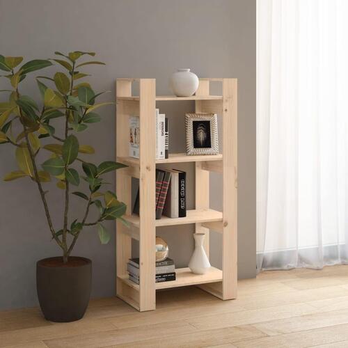 Bogreol/rumdeler 60x35x125 cm massivt træ