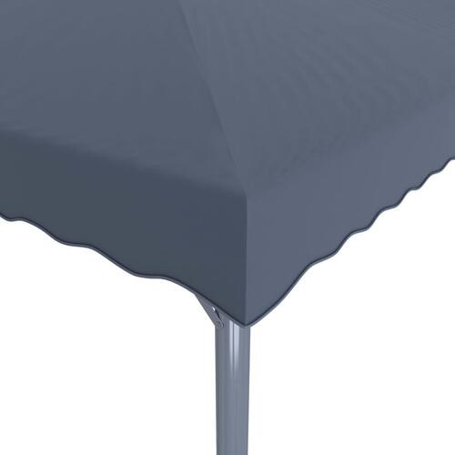 Pavillon med LED-lyskæder 300x300 cm aluminium antracitgrå