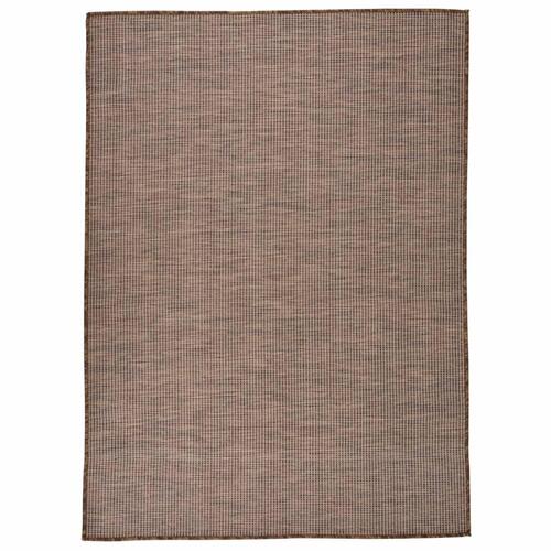 Fladvævet udendørstæppe 200x280 cm brun