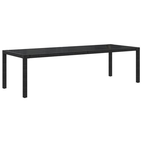 Udendørs spisebordssæt 9 dele med hynder polyrattan sort