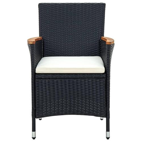 Havestole 4 stk. polyrattan sort