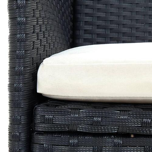 Havestole 4 stk. polyrattan sort