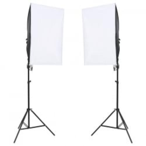 Fotostudiesæt med lampesæt og baggrund