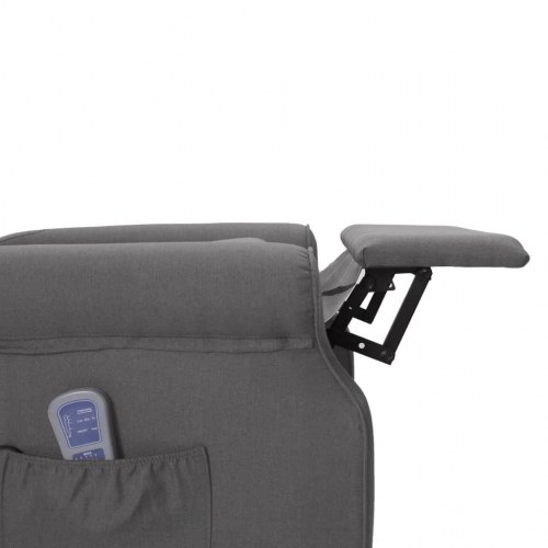 Massagestol stof lysegrå