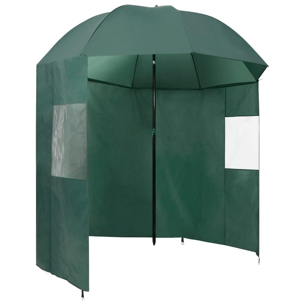 Parasol til fisketure 220x193 cm grøn billede