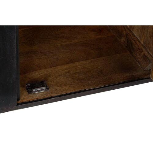 Skænk Sort Natur Rattan Mangotræ (150 x 40 x 78 cm)