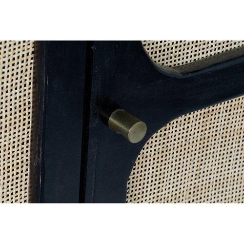 Skænk Sort Natur Rattan Mangotræ (150 x 40 x 78 cm)