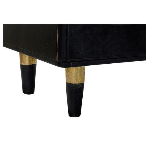 Skænk Sort Natur Rattan Mangotræ (150 x 40 x 65 cm)