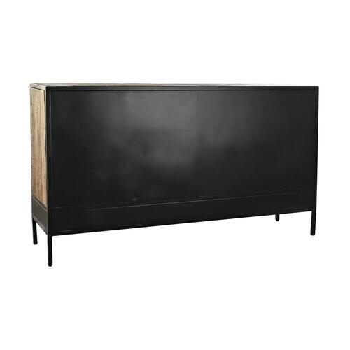 Skænk Brun Sort Metal Mangotræ (160 x 40 x 90 cm)