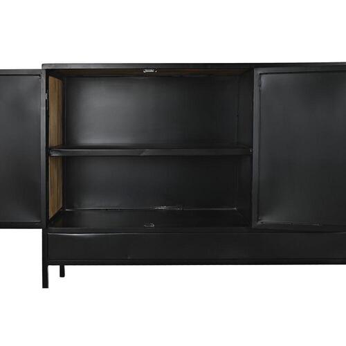 Skænk Brun Sort Metal Mangotræ (160 x 40 x 90 cm)