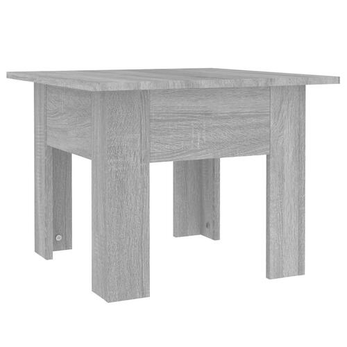 Sofabord 55x55x42 cm konstrueret træ grå sonoma-eg