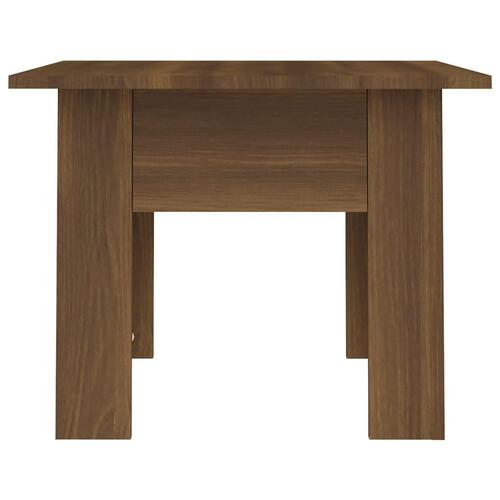 Sofabord 55x55x42 cm konstrueret træ brun egetræ