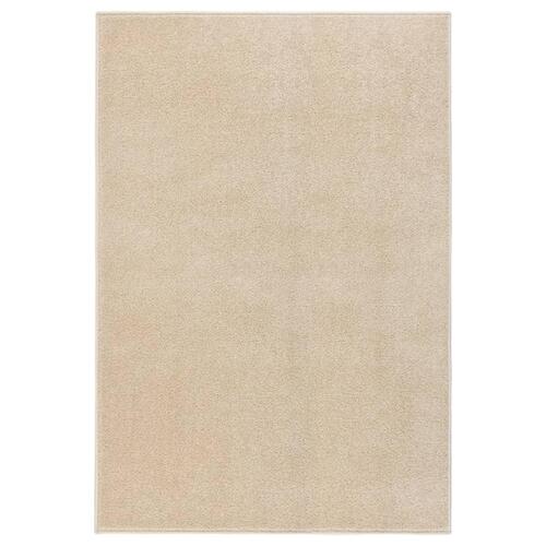 Gulvtæppe 160x230 cm kort luv beige