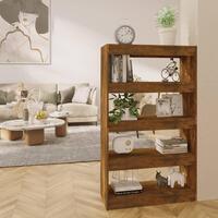 Bogreol/rumdeler 80x30x135 cm konstrueret træ røget egetræ