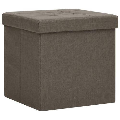 Foldbar puf kunstlærred brun