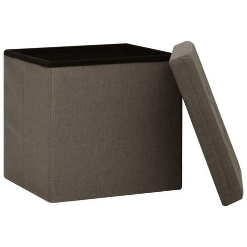 Foldbar puf kunstlærred brun