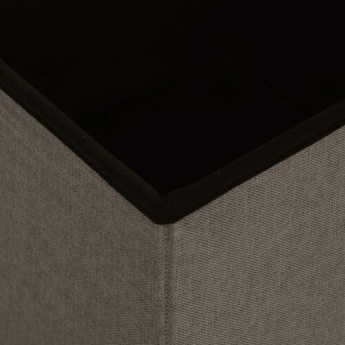 Foldbar puf kunstlærred brun