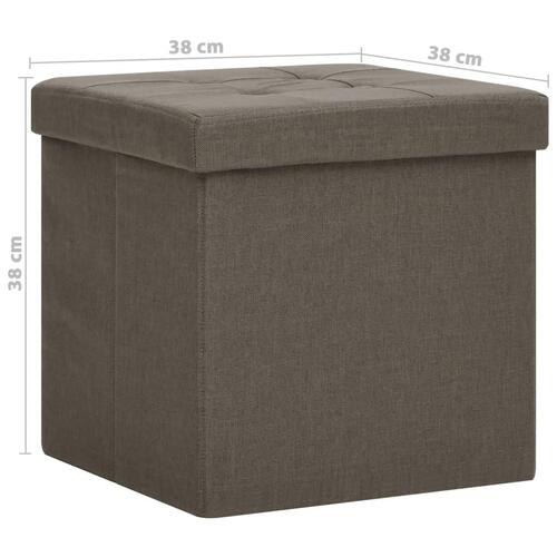 Foldbar puf kunstlærred brun