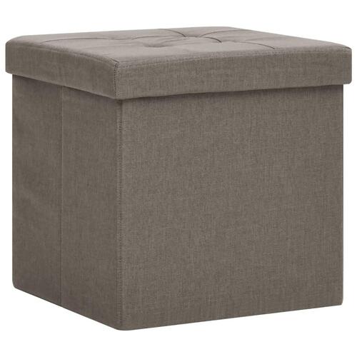 Foldbar puf kunstlærred gråbrun