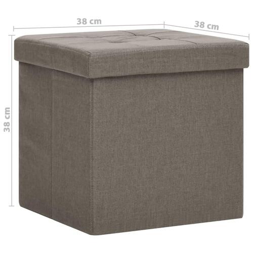 Foldbar puf kunstlærred gråbrun