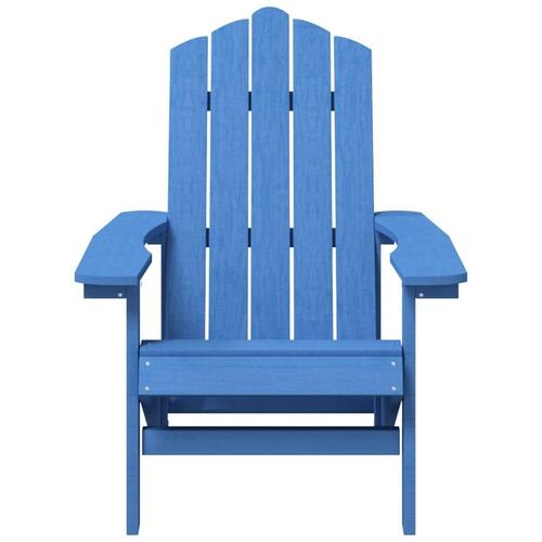 Adirondack-stole med bord HDPE akvamarinblå